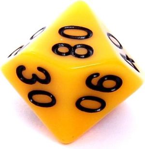 Rebel Komplet kości RPG - Matowe - Żółte 7