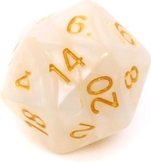 Rebel Komplet kości RPG Perłowe - Białe 2