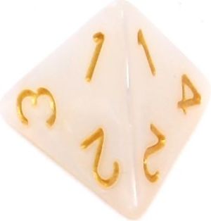 Rebel Komplet kości RPG Perłowe - Białe 3
