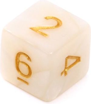 Rebel Komplet kości RPG Perłowe - Białe 4