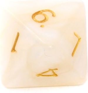 Rebel Komplet kości RPG Perłowe - Białe 7