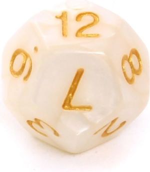 Rebel Komplet kości RPG Perłowe - Białe 8