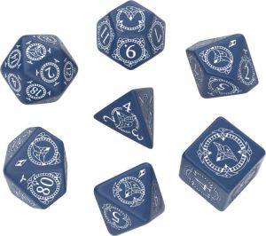 Q-Workshop Komplet Kości - Pathfinder: Hell's Rebels - Niebiesko-biały 3