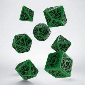 Q-Workshop Komplet Kości celtycki - Zielono-czarny 3D 1