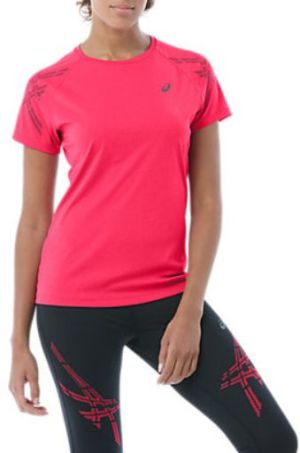 Asics Koszulka damska STRIPE SS TOP Cosmo Pink Heather r. XL 1