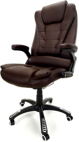 Krzesło biurowe CALVIANO Fotel biurowy MANAGER z masażem - brązowy 13