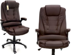 Krzesło biurowe CALVIANO Fotel biurowy MANAGER z masażem - brązowy 14