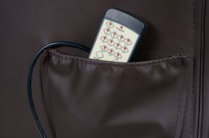 Krzesło biurowe CALVIANO Fotel biurowy MANAGER z masażem - brązowy 5