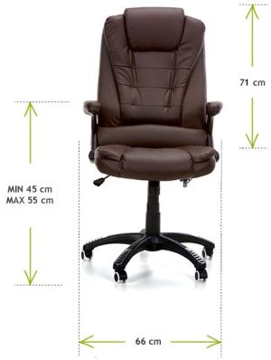 Krzesło biurowe CALVIANO Fotel biurowy MANAGER z masażem - brązowy 11