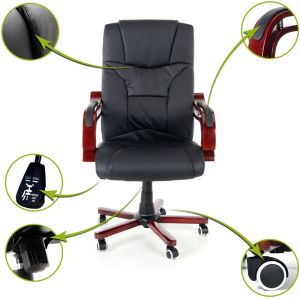 Krzesło biurowe CALVIANO Fotel Biurowy Prezydent czarny 3