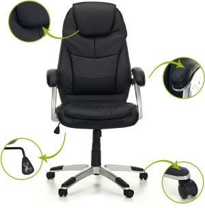 Krzesło biurowe CALVIANO Fotel Biurowy THORNET Czarny 4