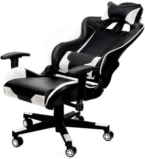 Fotel CALVIANO Gamer czarno-biały 12