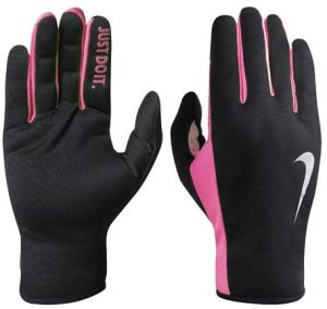 Nike Rękawiczki damskie Rally Run Gloves 2.0 czarno-różowe r. L 1