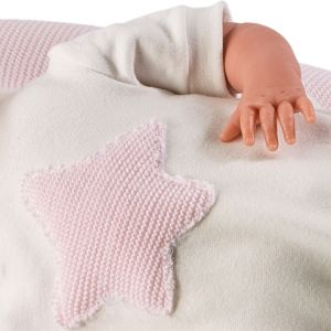 Llorens Lalka płacząca Mimi w różowym śpiworku, 40 cm (GXP-607874) 3