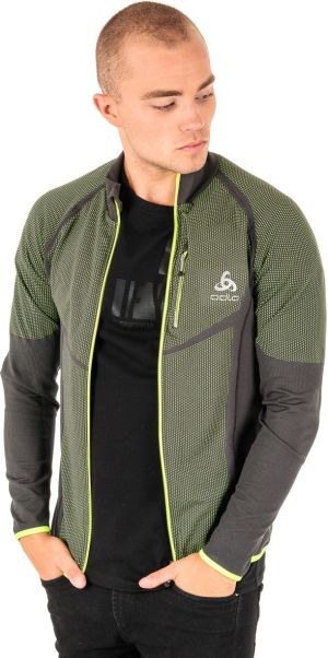 Odlo Bluza męska Midlayer full zip VELOCITY czarno-żółta r. M (612302) 1