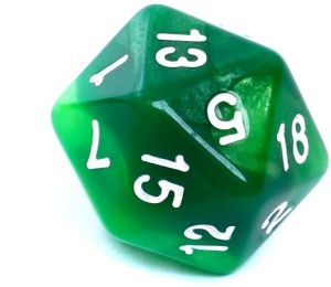 Rebel Komplet kości REBEL RPG - Dwukolorowe - Zielono-żółte (106471) 3