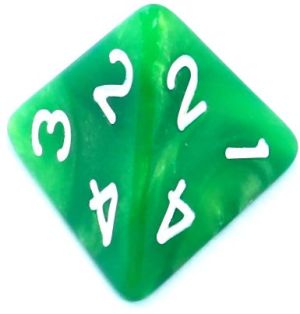 Rebel Komplet kości REBEL RPG - Dwukolorowe - Zielono-żółte (106471) 4