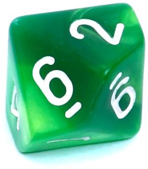 Rebel Komplet kości REBEL RPG - Dwukolorowe - Zielono-żółte (106471) 7