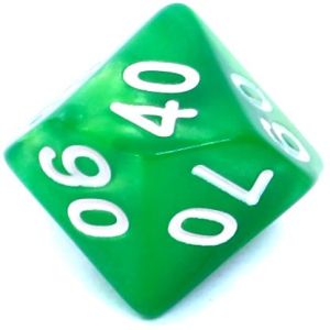 Rebel Komplet kości REBEL RPG - Dwukolorowe - Zielono-żółte (106471) 8