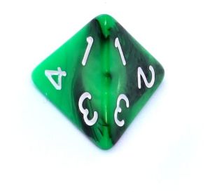 Rebel Komplet kości REBEL RPG - Dwukolorowe - Zielono-czarne (106476) 4