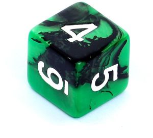 Rebel Komplet kości REBEL RPG - Dwukolorowe - Zielono-czarne (106476) 5