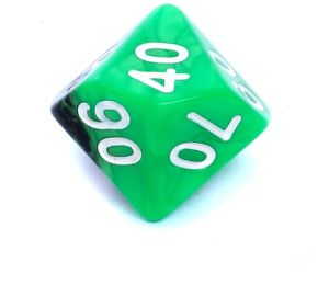 Rebel Komplet kości REBEL RPG - Dwukolorowe - Zielono-czarne (106476) 7