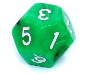 Rebel Komplet kości REBEL RPG - Dwukolorowe - Zielono-czarne (106476) 8