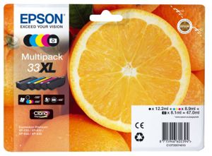 Tusz Epson Oryginalny zestaw tuszy 33 XL Multipack, CMYK (C13T33574011) 1