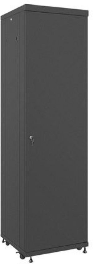 Szafa Lanberg stojąca 19" 42U 600X600 czarna, szklana, LCD, FLAT PACK (FF02-6642L-12B) 6