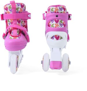 Rolki SMJ sport Hearts rekreacyjne regulowane różowe białe r. 26-29 4