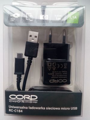 Ładowarka Cord 1x USB-A 2.1 A (RC-C184) 2