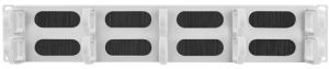 Lanberg Organizer kabli 19'' 2U Panel szczotkowany Typ B szary (AK-1204-S) 2