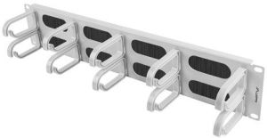 Lanberg Organizer kabli 19'' 2U Panel szczotkowany Typ B szary (AK-1204-S) 3