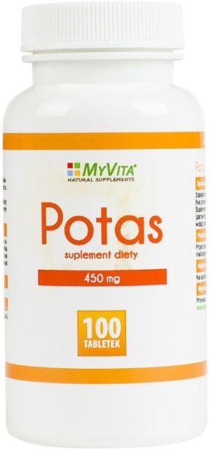 MYVITA Potas(cytrynian potasu) 100 tabletek 1