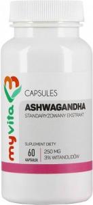 MYVITA Ashwagandha standaryzowany 3% 250 mg 60 kapsułek 1