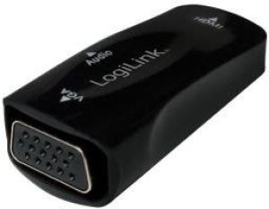 Adapter AV LogiLink HDMI - D-Sub (VGA) + Jack 3.5mm czarny (CV0108) 1