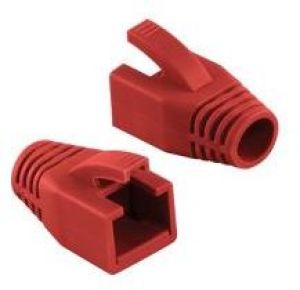 LogiLink Osłonka wtyku RJ45 8mm kat.6 czerwony 50sztuk (MP0035R) 1