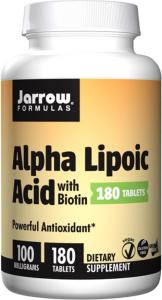 Jarrow Kwas Alfa Liponowy 100 Mg + Biotyna - 180 tabletek 1