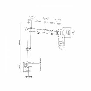 Art Uchwyt biurkowy na monitor 13" - 32" L-01X (RAMM L-01X) 7