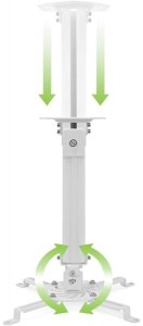 Uchwyt do projektorów Techly regulowany 38-58 cm, sufitowe, srebrny (309654) 8