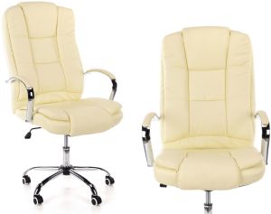 Krzesło biurowe CALVIANO Fotel biurowy MAX - beżowy 1