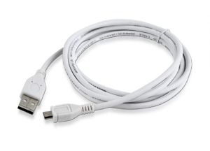Kabel USB Gembird USB-A - microUSB 1.8 m Biały (CCP-mUSB2-AMBM-6-W) 1
