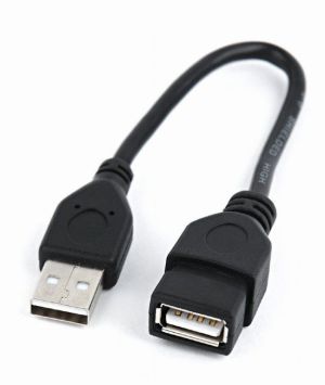 Adapter USB Gembird Czarny  (CCP-USB2-AMAF-0.15M) 1