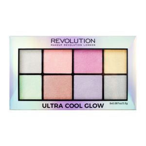 Makeup Revolution Ultra Cool Glow Palette Zestaw rozświetlaczy 1