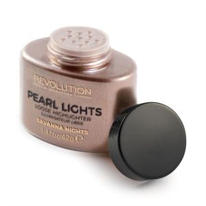 Makeup Revolution Pearl Lights Loose Highlighter Rozświetlacz w pudrze Savana Nights 25g 1