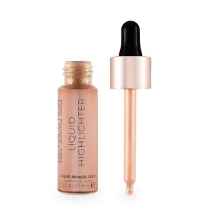 Makeup Revolution Liquid Highlighter Rozświetlacz w płynie Bronze Gold 18ml 1
