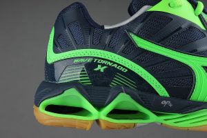 Mizuno Buty siatkarskie męskie Wave Tornado X granatowo-zielone r. 46 (V1GA161236) 11