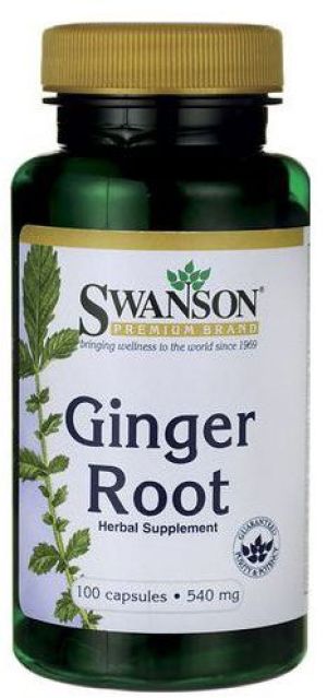 Swanson Imbir Ginger rot 540mg 100 kapsułek 1