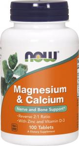 NOW Foods Magnesium & Calcium , Zinc & Vitamin D3 100 tabletek 1