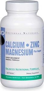 Universal Nutrition Universal Calcium, Zinc, Magnesium - 100tab - 46452 1